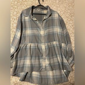 Plaid Ruffle Shirt